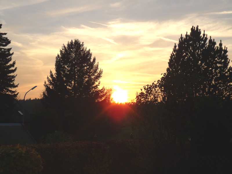 Sonnenuntergang in Silberbach